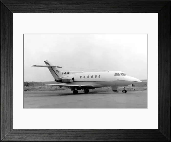 Framed Print : Hawker Siddeley HS.125 Series 600B G-BJCB Framed Print : Hawker Siddeley HS.125 Series 600B G-BJCB