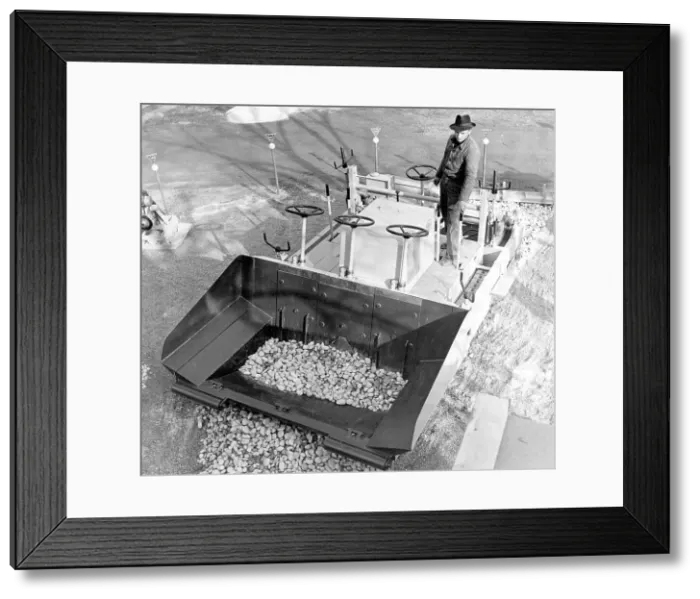 Framed Print : Aggregate laying machine Framed Print : Aggregate laying machine