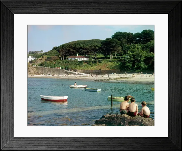 Framed Print : Portelet Bay, Pleinmont, Guernsey, Channel Islands. Date: circa 1960s Framed Print : Portelet Bay, Pleinmont, Guernsey, Channel Islands. Date: circa 1960s
