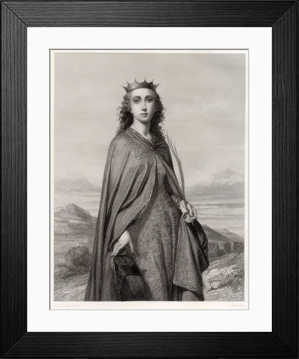 Framed Print : Saint Catherine of Alexandria, supposed martyr, saint, also known as Saint Catherine of the Wheel Date: 3rd century? Framed Print : Saint Catherine of Alexandria, supposed martyr, saint, also known as Saint Catherine of the Wheel Date: 3rd century?