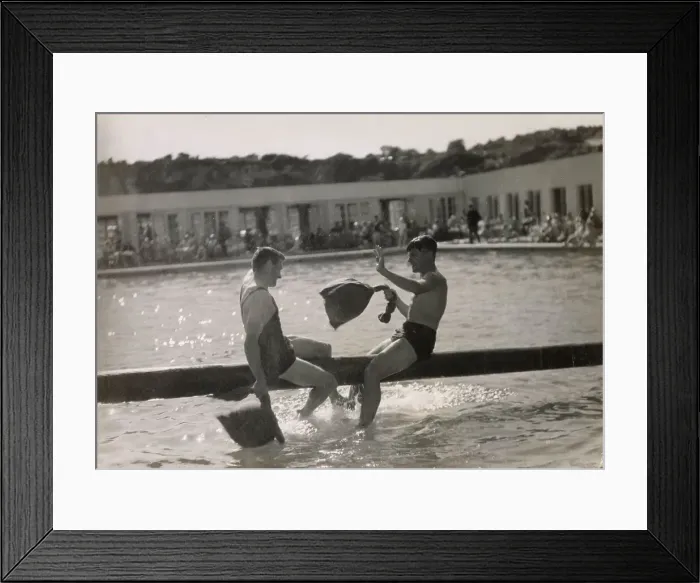 Framed Print : PILLOW FIGHT AT LIDO