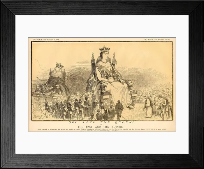 Framed Print : Cartoon, Queen Victoria Framed Print : Cartoon, Queen Victoria