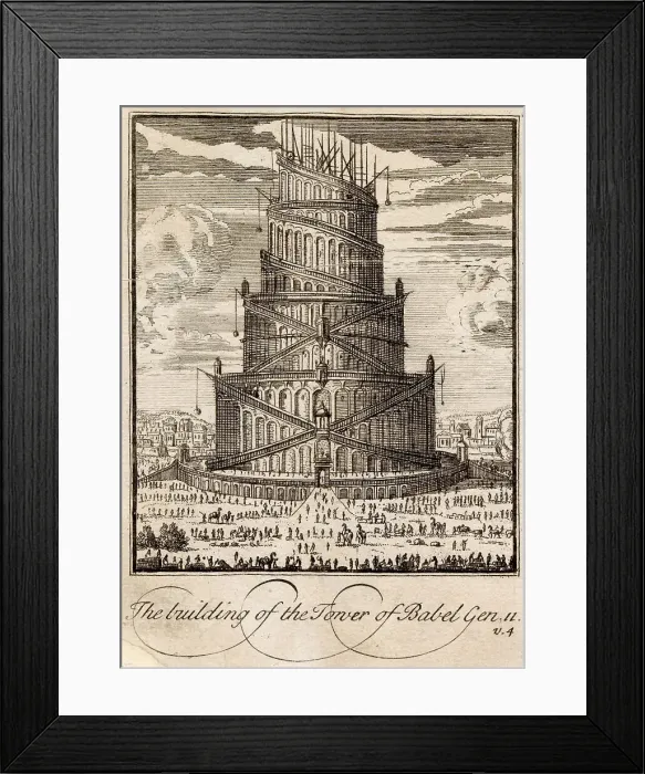 Framed Print : The building of the Tower Framed Print : The building of the Tower