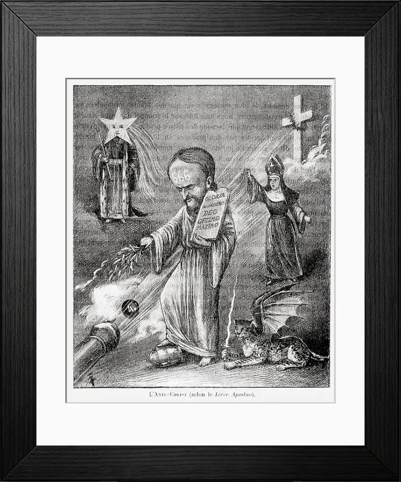 Framed Print : The Antichrist - brow marked with the Number of the Beast