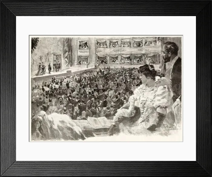 Framed Print : LA SCALA, MILAN First night performance of Verdi's Falstaff Date: 1893 Framed Print : LA SCALA, MILAN First night performance of Verdi's Falstaff Date: 1893