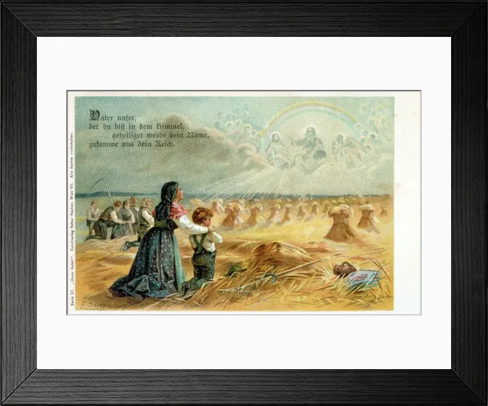 Framed Print : Vater unser, der du bist in dem Himmel... Our father, which art in heaven, hallowed be thy name... Date: early 20th century Framed Print : Vater unser, der du bist in dem Himmel... Our father, which art in heaven, hallowed be thy name... Date: early 20th century