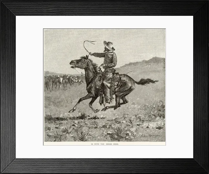 Framed Print : In with the horse-herd Date: 1887 Framed Print : In with the horse-herd Date: 1887