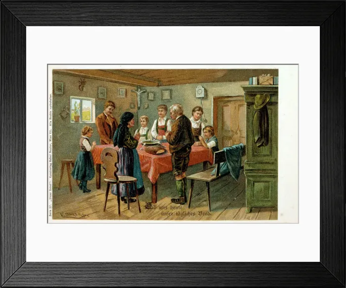 Framed Print : Our daily bread... Date: early 20th century Framed Print : Our daily bread... Date: early 20th century