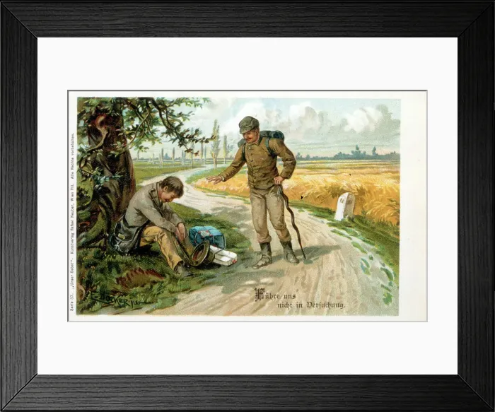 Framed Print : Lead us not into temptation... Date: early 20th century Framed Print : Lead us not into temptation... Date: early 20th century