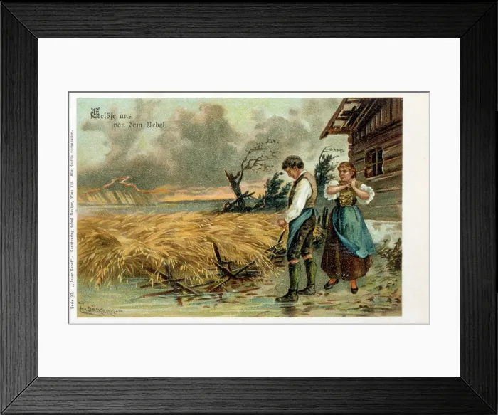 Framed Print : Deliver us from evil... Date: early 20th century Framed Print : Deliver us from evil... Date: early 20th century