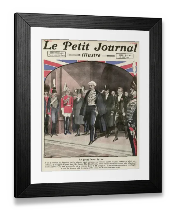Framed Print : JAMES RAMSAY MACDONALD British Labour Prime Minister attending royal levee in 1924 Date: 1866 - 1937
