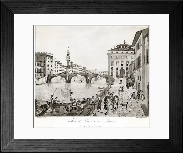 Framed Print : FLORENCE / ARNO 1830 Framed Print : FLORENCE / ARNO 1830