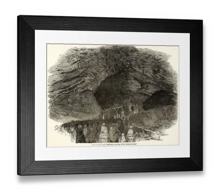 Framed Print : MURCHISON IN CAVERN 1849 Framed Print : MURCHISON IN CAVERN 1849