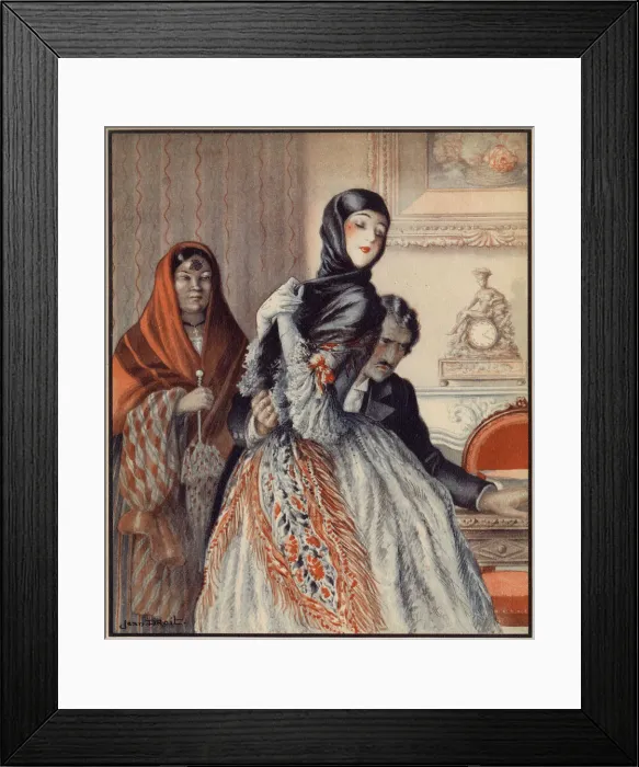 Framed Print : A Peruvian doctor feels the stomach of an elaborately dressed woman Date: circa 1915 Framed Print : A Peruvian doctor feels the stomach of an elaborately dressed woman Date: circa 1915