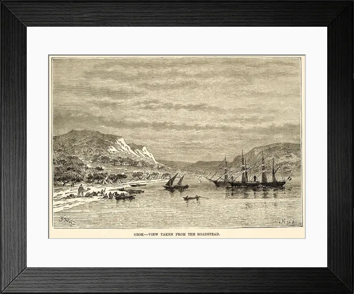 Framed Print : Obock, Djibouti, West Africa: view from the roadstead Date: circa 1875