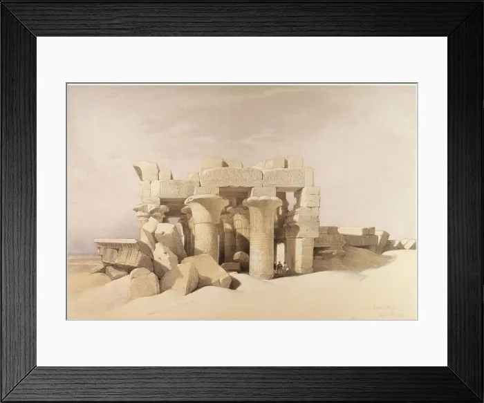 Framed Print : The majestic remains of Kom Ombo Date: 1846 Framed Print : The majestic remains of Kom Ombo Date: 1846
