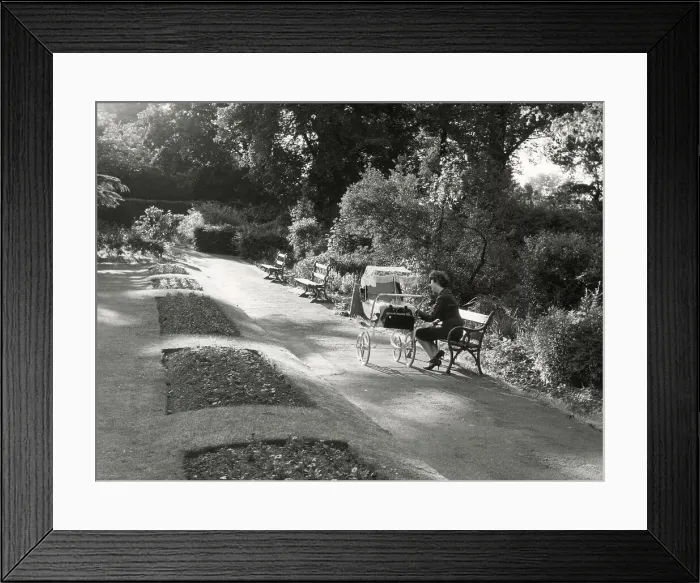 Framed Print : YOUNG MOTHER WITH PRAM Framed Print : YOUNG MOTHER WITH PRAM