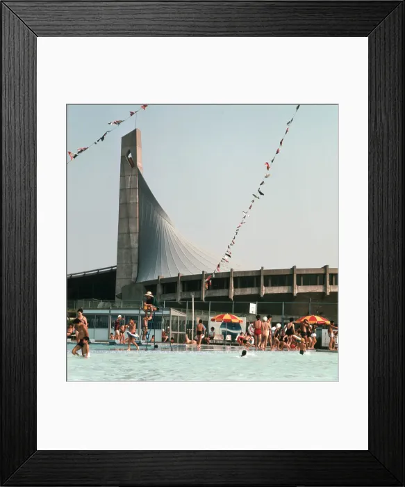 Framed Print : The Yoyogi Sports Centre in Tokyo. Date: 1976