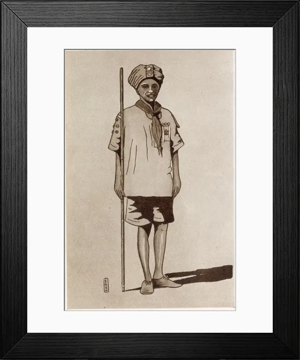 Framed Print : A Sudanese member of the Engineer Corps. Date: 1936 Framed Print : A Sudanese member of the Engineer Corps. Date: 1936