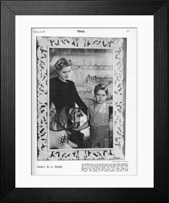 Framed Print : Violet Kindersley with her son Framed Print : Violet Kindersley with her son