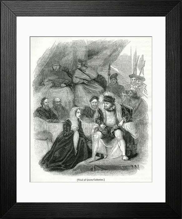 Framed Print : Divorce of Henry VIII and Catherine of Aragon 1529 Framed Print : Divorce of Henry VIII and Catherine of Aragon 1529