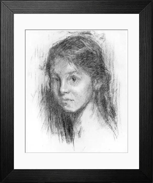 Framed Print : Portrait study of a fairly young girl, identity unknown. Date: circa 1926 Framed Print : Portrait study of a fairly young girl, identity unknown. Date: circa 1926