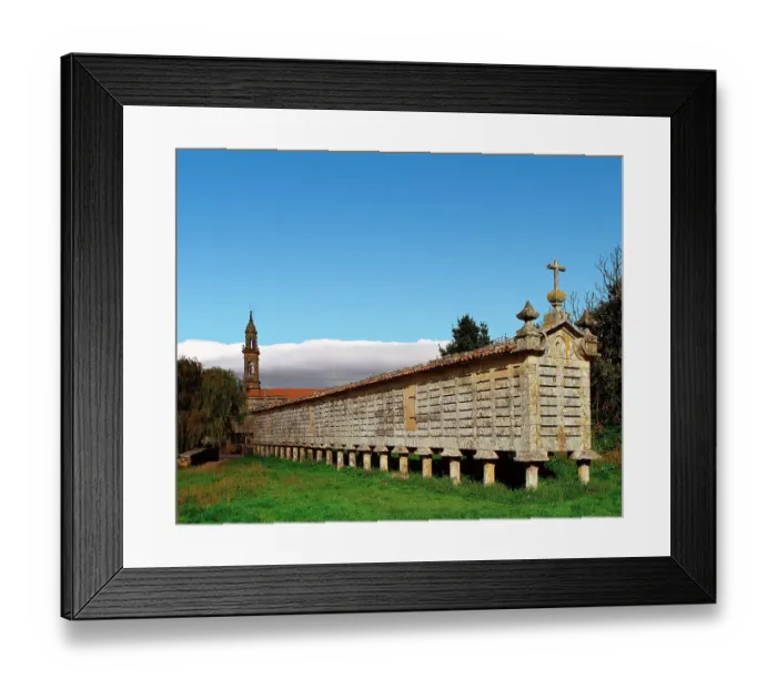 Framed Print : Spain, Galicia. Horreo of Carnota. 18th century Framed Print : Spain, Galicia. Horreo of Carnota. 18th century