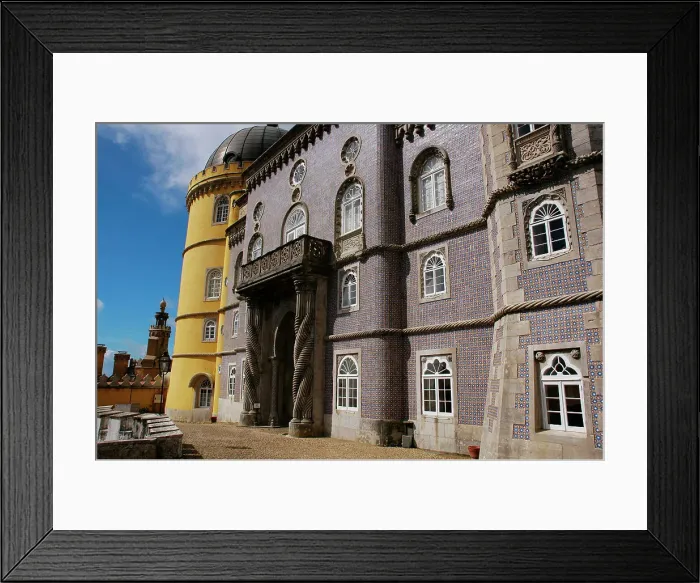 Framed Print : Portugal. Sintra. Partial view of the Pena Palace complex Framed Print : Portugal. Sintra. Partial view of the Pena Palace complex