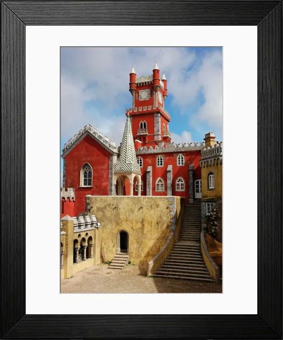 Framed Print : Portugal. Sintra. Partial view of the Pena Palace complex Framed Print : Portugal. Sintra. Partial view of the Pena Palace complex