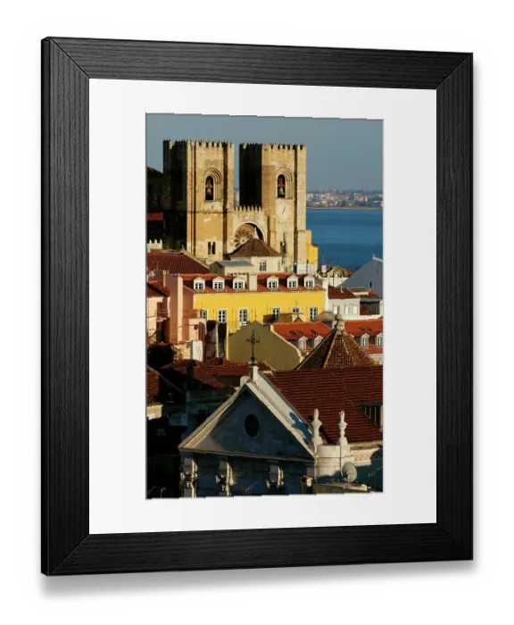 Framed Print : Portugal. Lisbon. Cathedral and Alfama neighborhood Framed Print : Portugal. Lisbon. Cathedral and Alfama neighborhood