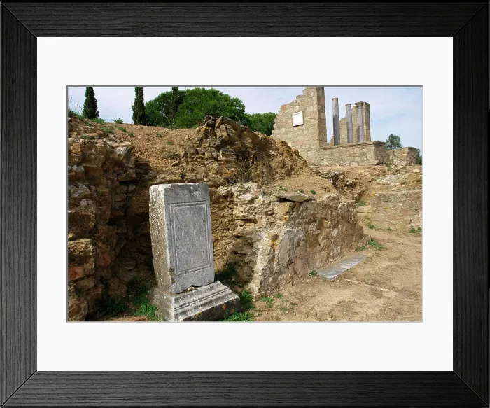 Framed Print : Roman city of Mirobriga. Remains of the Forum Framed Print : Roman city of Mirobriga. Remains of the Forum