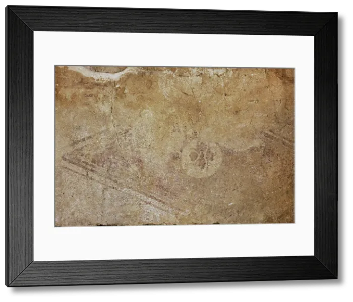 Framed Print : Roman city of Mirobriga. Detail of remains of a fresco Framed Print : Roman city of Mirobriga. Detail of remains of a fresco