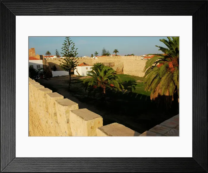 Framed Print : View of the battlemented walls of the castle Framed Print : View of the battlemented walls of the castle