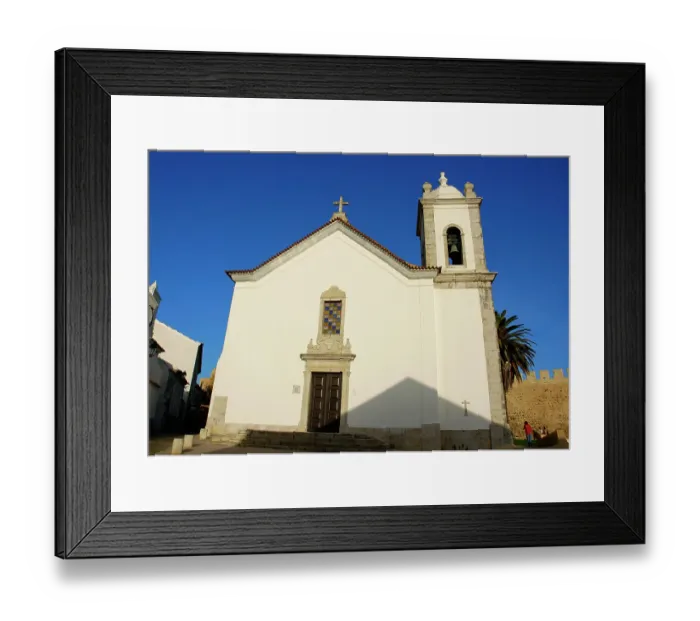 Framed Print : Portugal, Sines. Exterior of Mother Church of Sao Salvador Framed Print : Portugal, Sines. Exterior of Mother Church of Sao Salvador