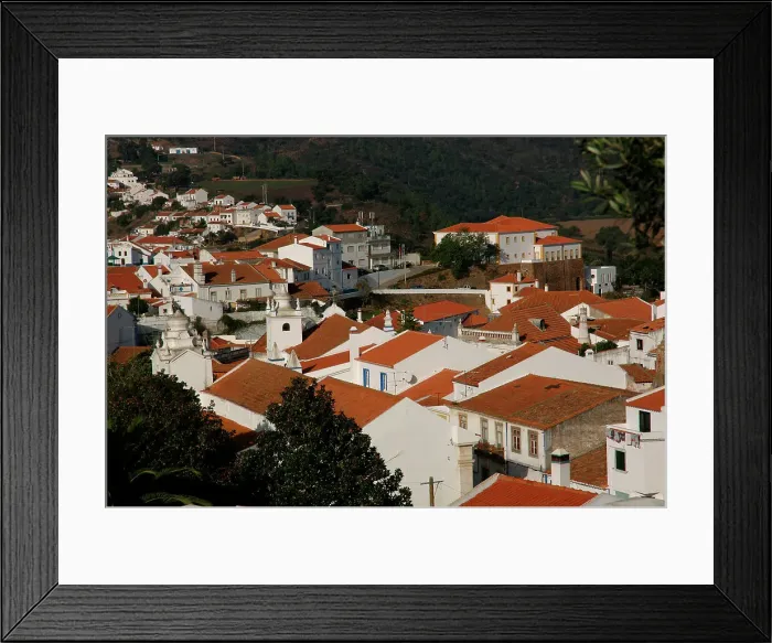 Framed Print : Portugal, Odemira. Panoramic view of the town Framed Print : Portugal, Odemira. Panoramic view of the town
