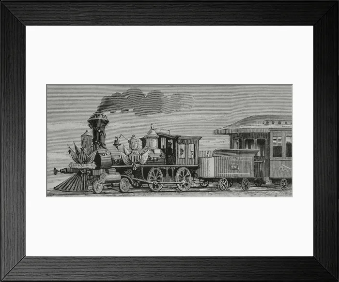 Framed Print : Inauguration of railway - Barcelona to Vilanova i la Geltru