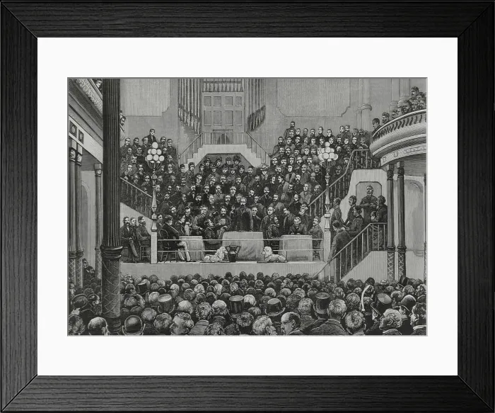 Framed Print : Ireland. Agricultural crisis. Meeting held in Dublin Framed Print : Ireland. Agricultural crisis. Meeting held in Dublin