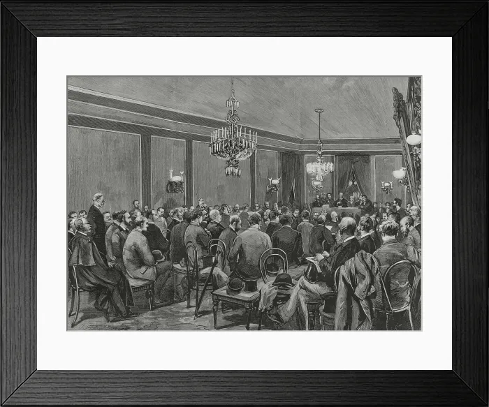 Framed Print : Spain, Madrid. A session of traders and industrialists