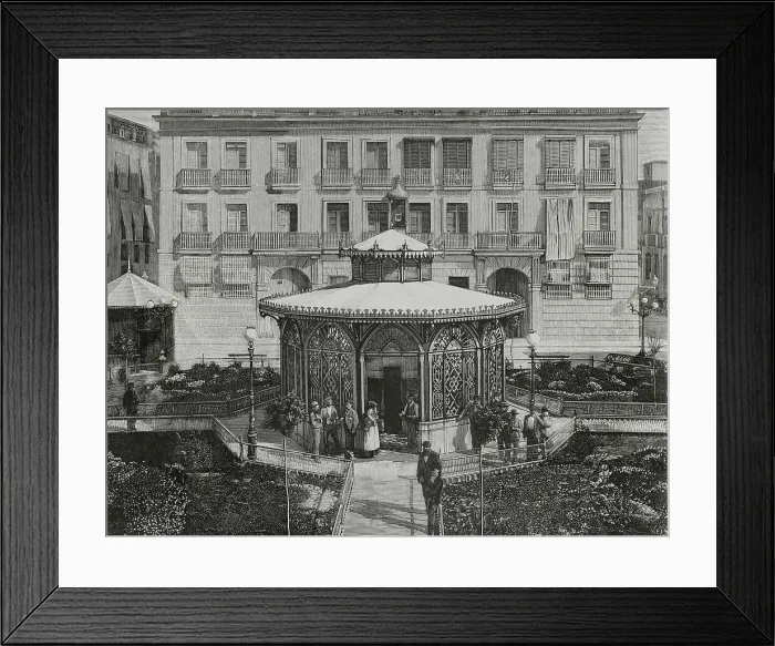Framed Print : Spain, Alicante. Kiosk, site of the first public fountain Framed Print : Spain, Alicante. Kiosk, site of the first public fountain