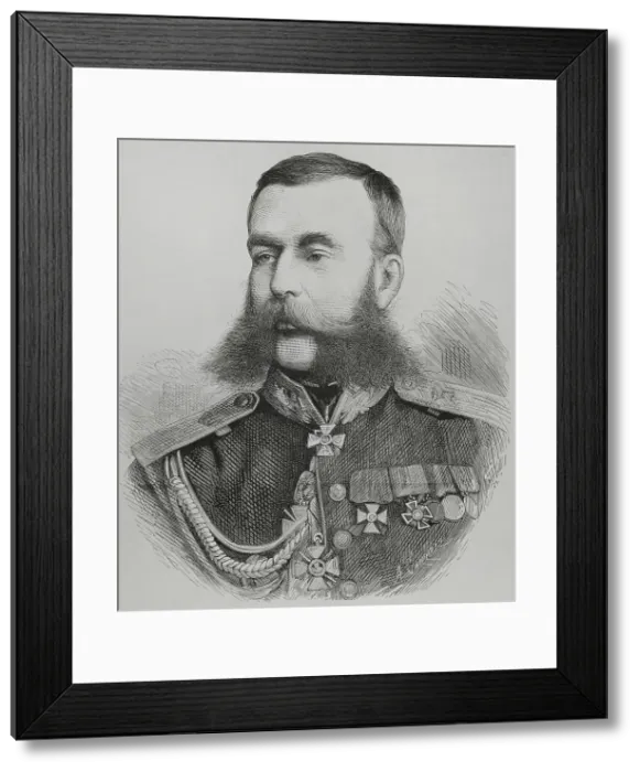 Framed Print : Mikhail Skobelev (1843-1882). Russian general Framed Print : Mikhail Skobelev (1843-1882). Russian general