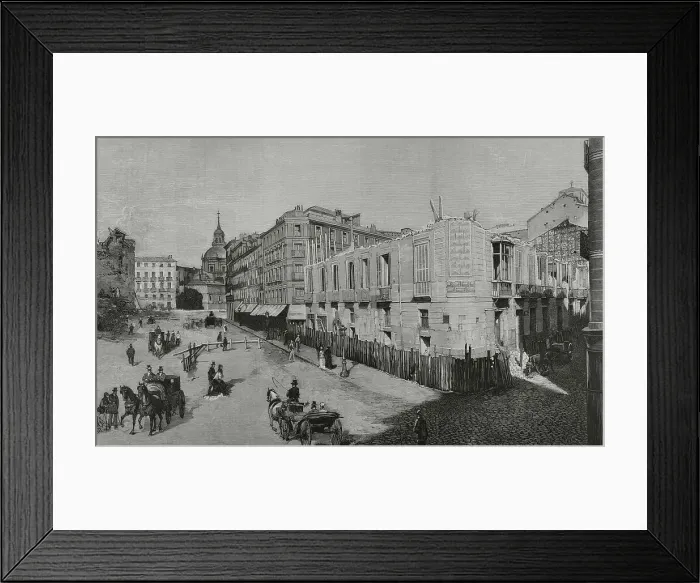Framed Print : Spain, Madrid. Widening of Seville Street Framed Print : Spain, Madrid. Widening of Seville Street