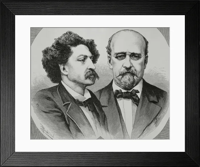Framed Print : Erckmann-Chatrian. French novelists Framed Print : Erckmann-Chatrian. French novelists