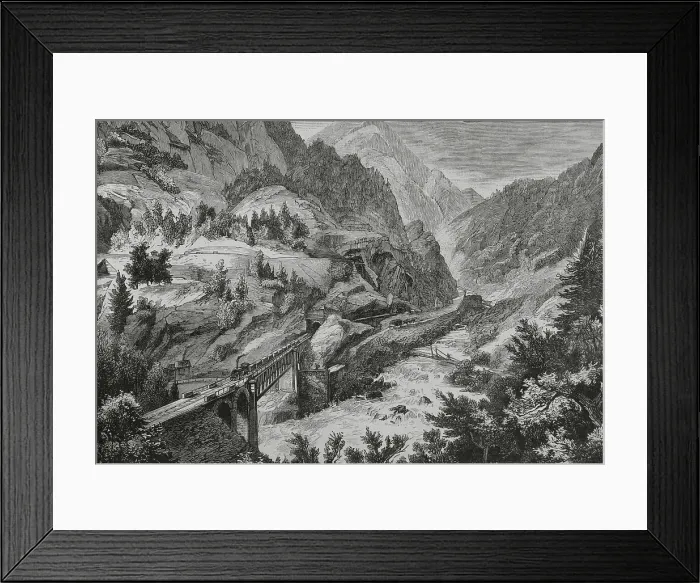 Framed Print : Switzerland. The Gotthard Railway Framed Print : Switzerland. The Gotthard Railway