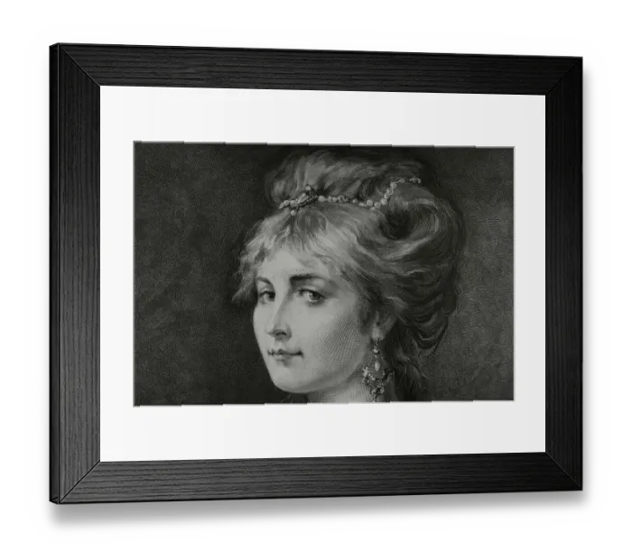 Framed Print : Rose of Flanders. Engraving after a painting by Henri Levy Framed Print : Rose of Flanders. Engraving after a painting by Henri Levy