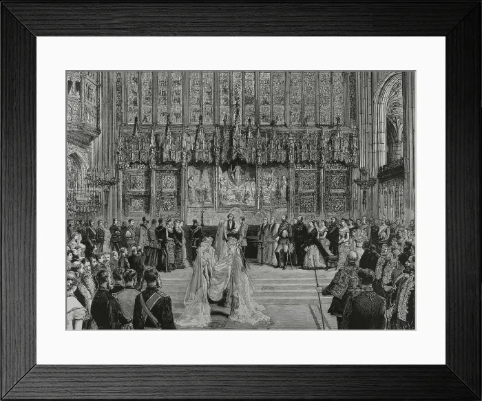 Framed Print : Marriage of the Duke of Albany (27th April 1882) Framed Print : Marriage of the Duke of Albany (27th April 1882)