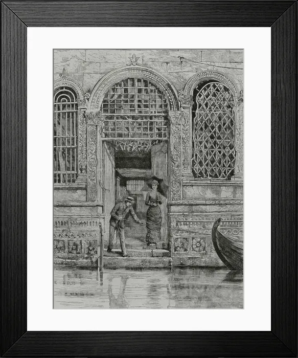 Framed Print : Italy. In Venice. Original drawing by H. Quilter Framed Print : Italy. In Venice. Original drawing by H. Quilter