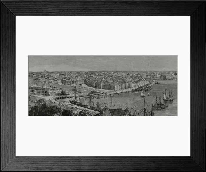 Framed Print : Sweden, Stockholm. General view of the city Framed Print : Sweden, Stockholm. General view of the city