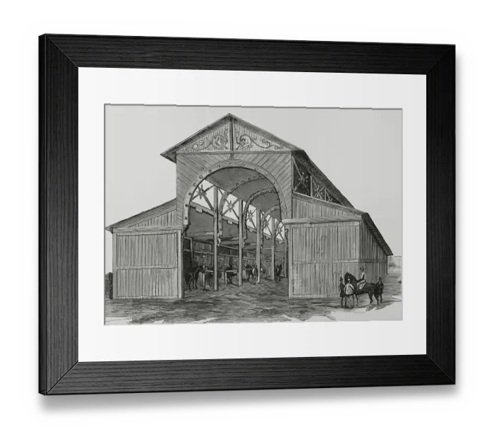 Framed Print : Spain, Madrid. Cattle exhibition of 1882 Framed Print : Spain, Madrid. Cattle exhibition of 1882