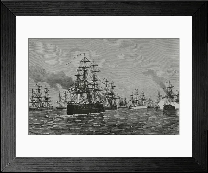 Framed Print : Events in Egypt, 1882. Arrival of the Anglo-French Fleet Framed Print : Events in Egypt, 1882. Arrival of the Anglo-French Fleet