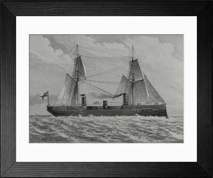 Framed Print : HMS Ajax. Ironclad warship built for the Royal Navy Framed Print : HMS Ajax. Ironclad warship built for the Royal Navy